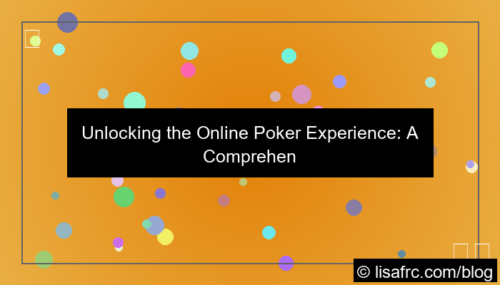 online poker experience