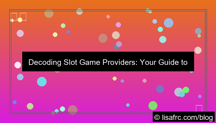 slot game provider