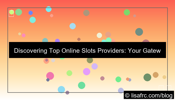 online slots provider