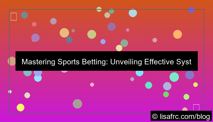 sports betting system